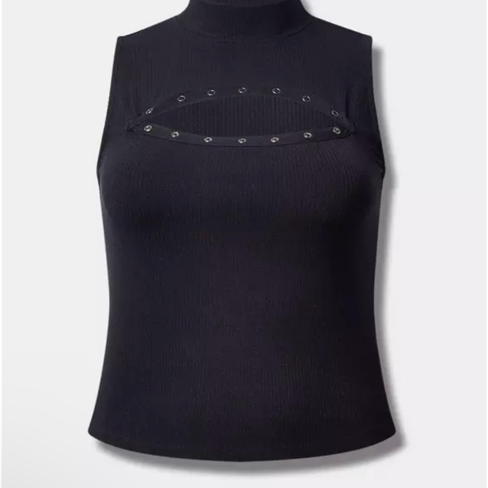 Torrid mock neck snap detail tank top